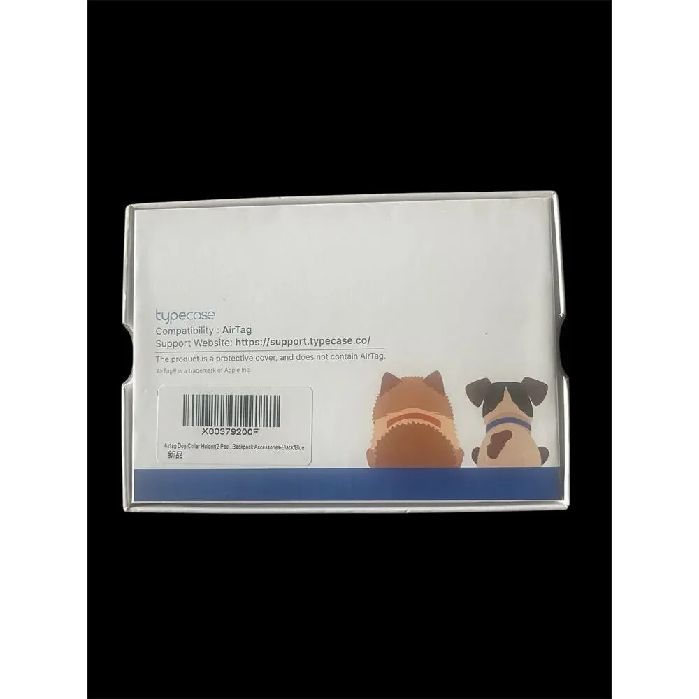 Typecase Air Tag Holder for Pet Collar Blue & Black